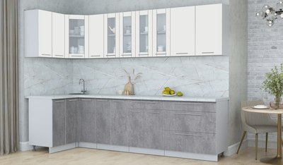 Кухонный гарнитур Интерлиния Мила Пластик 1.2x2.9