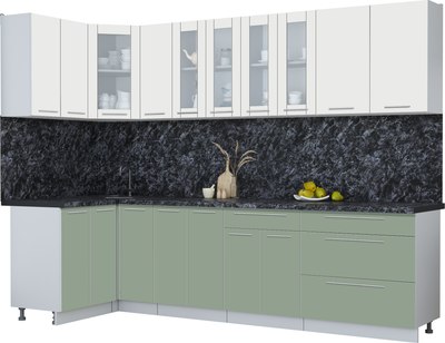 Кухонный гарнитур Интерлиния Мила Пластик 1.2x2.9 - фото