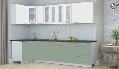 Кухонный гарнитур Интерлиния Мила Пластик 1.2x2.9