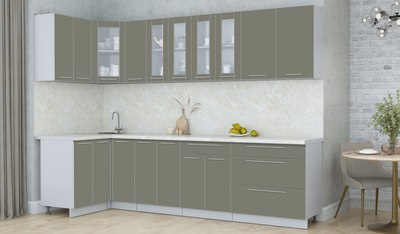 Кухонный гарнитур Интерлиния Мила Пластик 1.2x2.9