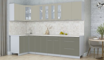 Кухонный гарнитур Интерлиния Мила Пластик 1.2x2.9