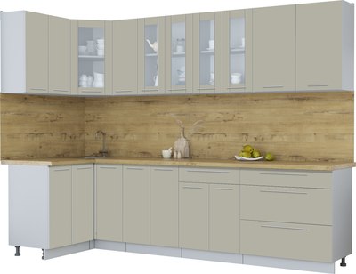 Кухонный гарнитур Интерлиния Мила Пластик 1.2x2.9 - фото