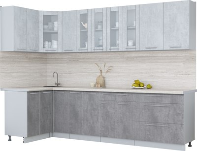 Кухонный гарнитур Интерлиния Мила Пластик 1.2x2.9 - фото