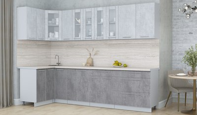 Кухонный гарнитур Интерлиния Мила Пластик 1.2x2.9