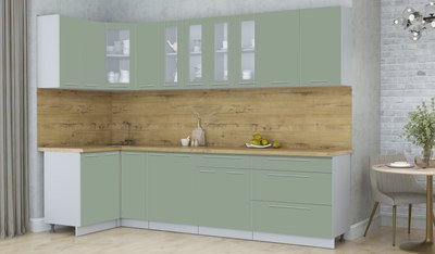 Кухонный гарнитур Интерлиния Мила Пластик 1.2x2.9