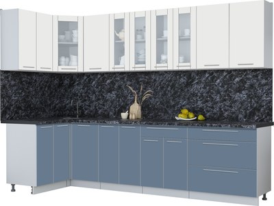 Кухонный гарнитур Интерлиния Мила Пластик 1.2x3.0 - фото