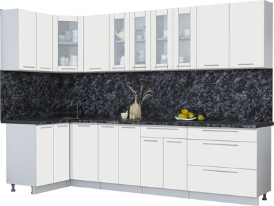 Кухонный гарнитур Интерлиния Мила Пластик 1.2x3.0 - фото