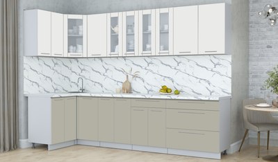 Кухонный гарнитур Интерлиния Мила Пластик 1.2x3.0