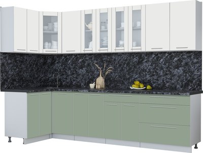 Кухонный гарнитур Интерлиния Мила Пластик 1.2x3.0 - фото