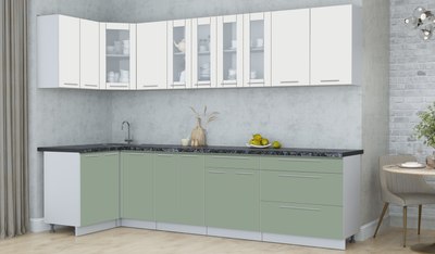 Кухонный гарнитур Интерлиния Мила Пластик 1.2x3.0
