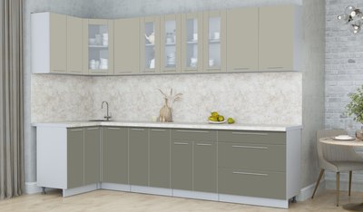 Кухонный гарнитур Интерлиния Мила Пластик 1.2x3.0