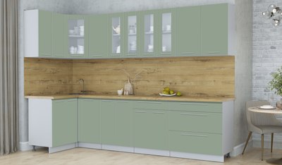 Кухонный гарнитур Интерлиния Мила Пластик 1.2x3.0