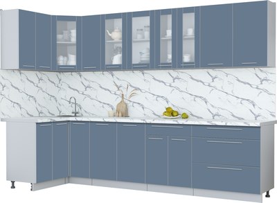 Кухонный гарнитур Интерлиния Мила Пластик 1.2x3.1 - фото