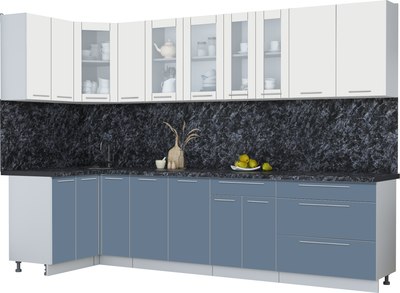 Кухонный гарнитур Интерлиния Мила Пластик 1.2x3.1 - фото