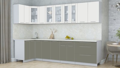 Кухонный гарнитур Интерлиния Мила Пластик 1.2x3.1