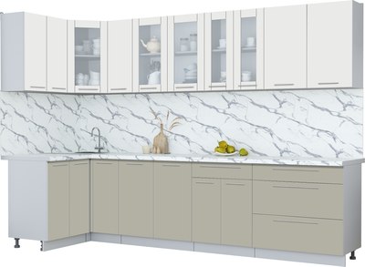 Кухонный гарнитур Интерлиния Мила Пластик 1.2x3.1 - фото