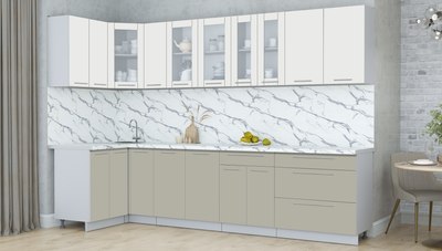 Кухонный гарнитур Интерлиния Мила Пластик 1.2x3.1