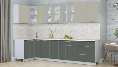 Кухонный гарнитур Интерлиния Мила Пластик 1.2x3.1