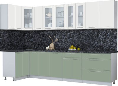 Кухонный гарнитур Интерлиния Мила Пластик 1.2x3.1 - фото