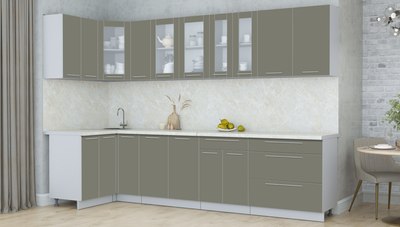 Кухонный гарнитур Интерлиния Мила Пластик 1.2x3.1