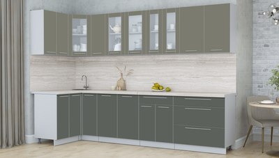 Кухонный гарнитур Интерлиния Мила Пластик 1.2x3.1