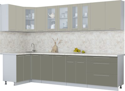 Кухонный гарнитур Интерлиния Мила Пластик 1.2x3.1 - фото