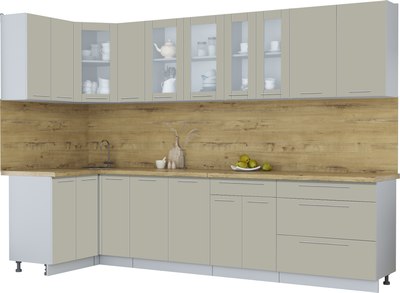 Кухонный гарнитур Интерлиния Мила Пластик 1.2x3.1 - фото