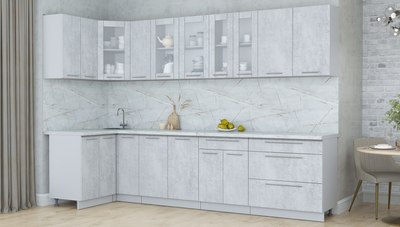 Кухонный гарнитур Интерлиния Мила Пластик 1.2x3.1