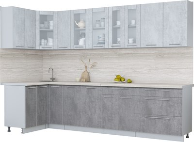 Кухонный гарнитур Интерлиния Мила Пластик 1.2x3.1 - фото