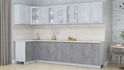 Кухонный гарнитур Интерлиния Мила Пластик 1.2x3.1