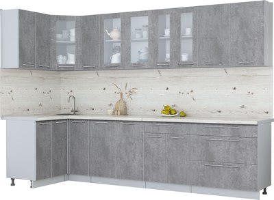 Кухонный гарнитур Интерлиния Мила Пластик 1.2x3.1 - фото