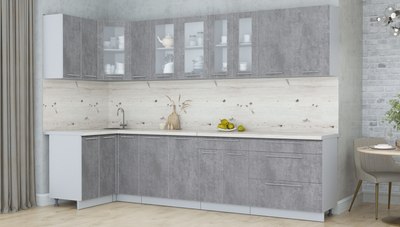 Кухонный гарнитур Интерлиния Мила Пластик 1.2x3.1