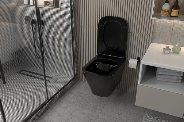 Унитаз подвесной с инсталляцией Abber Rechteck AC1201MB-AC0105-AC0121MB