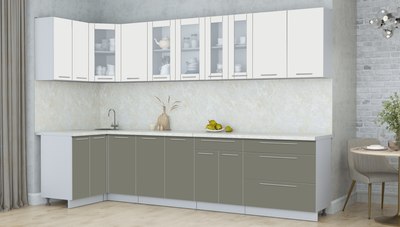 Кухонный гарнитур Интерлиния Мила Пластик 1.2x3.2
