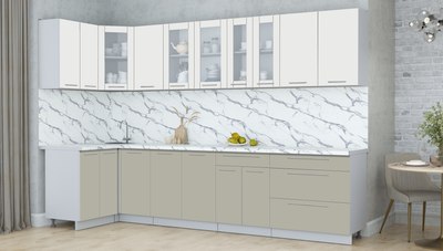 Кухонный гарнитур Интерлиния Мила Пластик 1.2x3.2