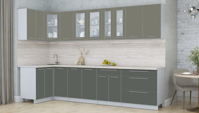 Кухонный гарнитур Интерлиния Мила Пластик 1.2x3.2