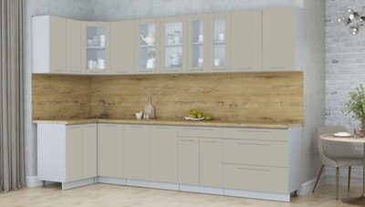 Кухонный гарнитур Интерлиния Мила Пластик 1.2x3.2