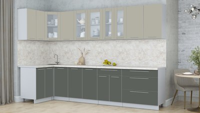 Кухонный гарнитур Интерлиния Мила Пластик 1.2x3.2