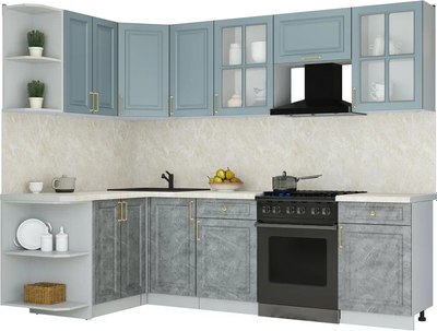 Кухонный гарнитур Интерлиния Мила Шато 1.5x2.6 LV - фото