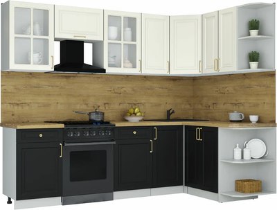 Кухонный гарнитур Интерлиния Мила Шато 1.5x2.6 PR - фото