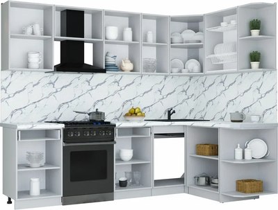 Кухонный гарнитур Интерлиния Мила Шато 1.5x2.6 PR