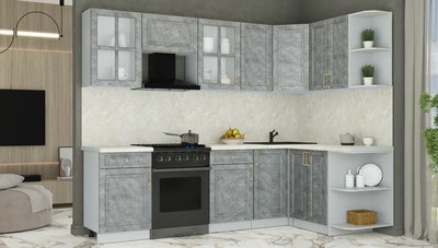 Кухонный гарнитур Интерлиния Мила Шато 1.5x2.6 PR