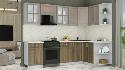 Кухонный гарнитур Интерлиния Мила Шато 1.5x2.6 PR