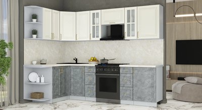 Кухонный гарнитур Интерлиния Мила Шато 1.5x2.7 LV