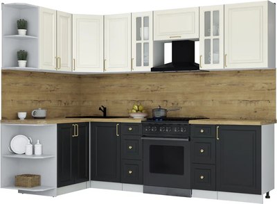 Кухонный гарнитур Интерлиния Мила Шато 1.5x2.7 LV - фото