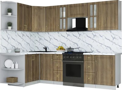 Кухонный гарнитур Интерлиния Мила Шато 1.5x2.7 LV - фото