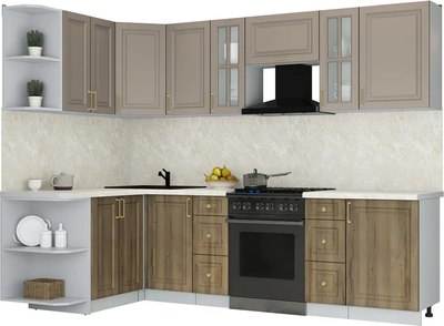 Кухонный гарнитур Интерлиния Мила Шато 1.5x2.7 LV - фото
