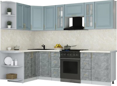 Кухонный гарнитур Интерлиния Мила Шато 1.5x2.7 LV - фото