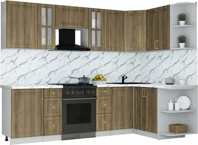 Кухонный гарнитур Интерлиния Мила Шато 1.5x2.7 PR - фото