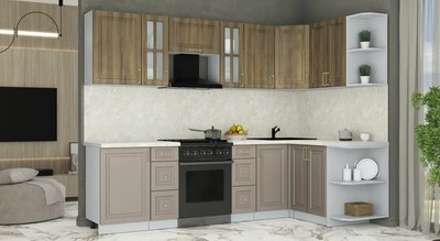 Кухонный гарнитур Интерлиния Мила Шато 1.5x2.7 PR